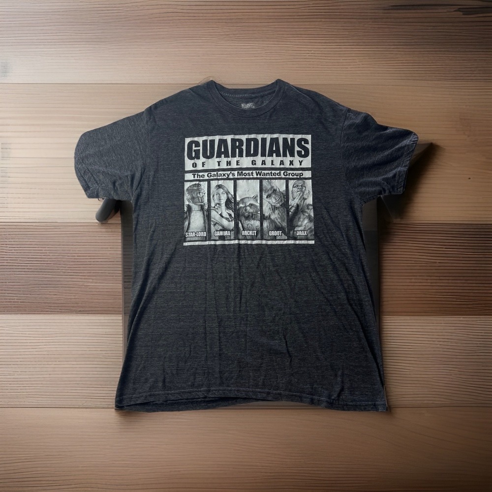 Marvel Guardians of the Galaxy T-Shirt Men's Size L Black Graphic Tee